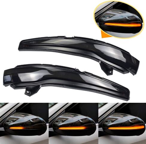 مصباح إشارة الانعطاف LED كهرماني متسلسل مصباح إشارة الانعطاف لسيارة Mercedes Benz C E S GLC Class W205 X253 W213 W222 (أصفر) in Kuwait