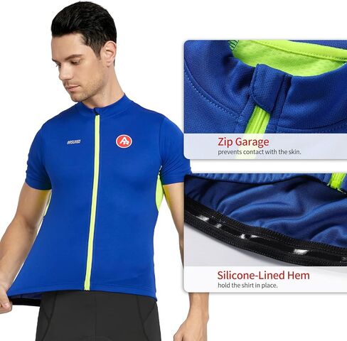 ARSUXEO Cycling Jersey Mens Short Sleeves Slim Fit Mountain Bike Shirts Biking Top in Saudi Arabia