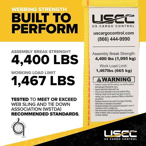 أشرطة سقاطة E-Track للتحكم في البضائع الأمريكية (8 عبوات)، 2 بوصة × 12 قدم، أشرطة ETrack صفراء شديدة التحمل مع نهاية ثابتة 4 أقدام وتركيبات زنبركية، 1,467 رطل. حد حمل العمل، أشرطة السقاطة اللوجستية in Kuwait