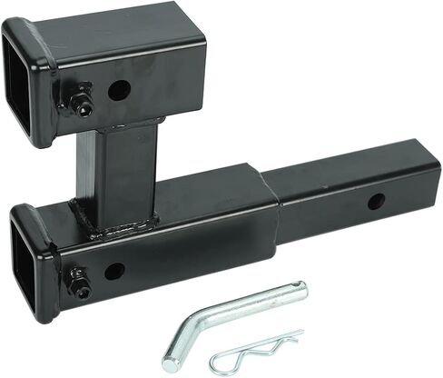 مقطورة 2 بوصة وصلة وصلة مزدوجة محول تمديد 9-1/2 بوصة لسحب حامل الدراجة، GTW 5,000 رطل، مع دبوس ومشبك in Kuwait