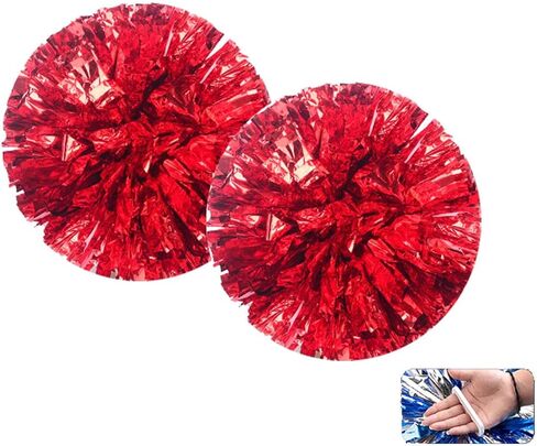 GAKA Cheerleading Pom Poms Cheer Pom Poms لروح الفريق الرياضي للأطفال والكبار (12 بوصة/ذهبي أرجواني) in Kuwait