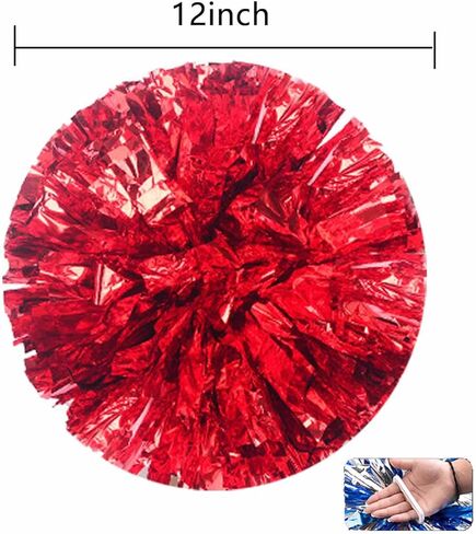 GAKA Cheerleading Pom Poms Cheer Pom Poms لروح الفريق الرياضي للأطفال والكبار (12 بوصة/ذهبي أرجواني) in Kuwait
