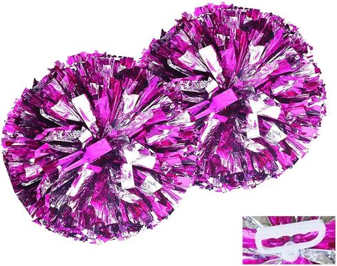 GAKA Cheerleading Pom Poms Cheer Pom Poms for Sports Team Spirit of Children and Adults Cheering,Blue Silver,12 inch,2 PCS in Saudi Arabia