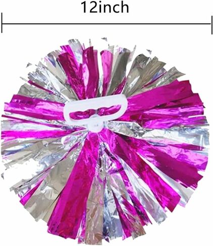 GAKA Cheerleading Pom Poms Cheer Pom Poms for Sports Team Spirit of Children and Adults Cheering,Blue Silver,12 inch,2 PCS in Saudi Arabia