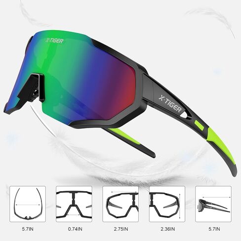 X-TIGER Polarized Sports Sunglasses for Men Women Cycling Glasses Baseball Running Fishing MTB Sunglasses UV400 in Saudi Arabia