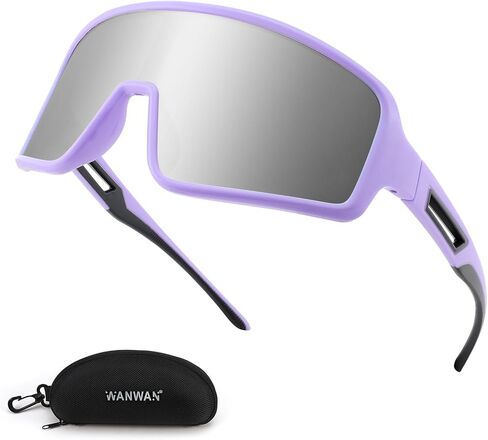 نظارات شمسية رياضية للرجال والنساء من WANWAN، نظارات بيسبول لركوب الدراجات والجري والكرة اللينة 80s 90s للشباب والبالغين ظلال قناع in Kuwait
