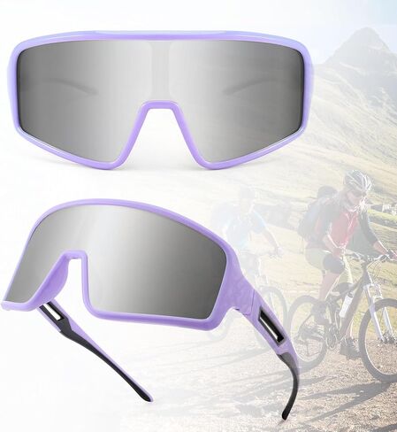 نظارات شمسية رياضية للرجال والنساء من WANWAN، نظارات بيسبول لركوب الدراجات والجري والكرة اللينة 80s 90s للشباب والبالغين ظلال قناع in Kuwait