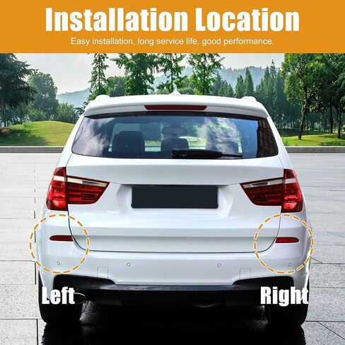 X AUTOHAUX زوج مانع صدمات خلفي للسيارة عاكس قطاع غطاء لسيارات BMW X3 2011-2017 مع حزمة M الرياضية الجانب الأيسر الأيمن 63147217315 63147217316 in Saudi Arabia