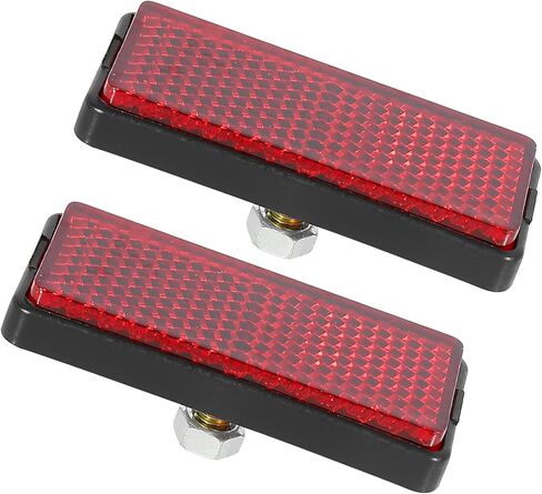 حامل برغي للدراجة النارية العالمية Motoforti، عاكس تحذير عاكس، M5x0.8، طول 56 مم، بلاستيك، أحمر، زوج واحد in Kuwait