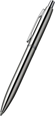 ChaoQ 6 Pcs Retractable Metal Ballpoint Pens, for Gift, Business, Office, 1.0mm Medium Point Black Ink, 12 Extras Replaceable Metal Refills - Black in Saudi Arabia