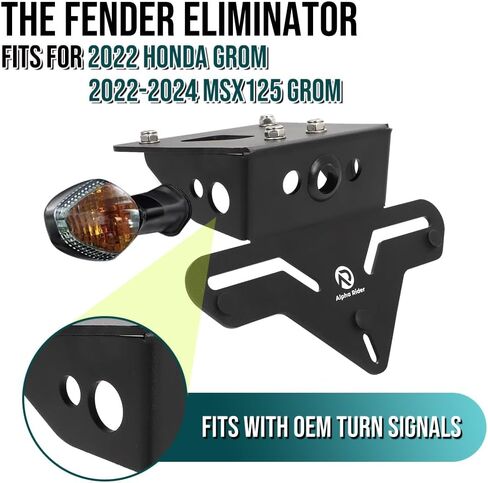 motoparty Fender Eliminator Kit for 2022 honda grom exhaust, License Plate Bracket for 2022-2024 MSX125 Grom in Saudi Arabia