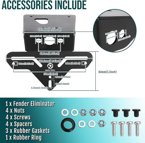 motoparty Fender Eliminator Kit for 2022 honda grom exhaust, License Plate Bracket for 2022-2024 MSX125 Grom in Saudi Arabia