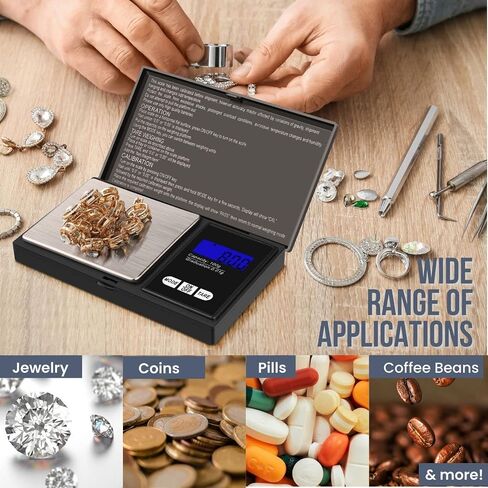 مقياس الجيب الرقمي من فليكسزيون للمجوهرات 100 جرام مع مقياس جرام دقيق 0.01 جرام، منصة وزن محمولة، مقياس صغير للذهب والفضة والعملات المعدنية والأحجار الكريمة والحبوب والأعشاب والمكونات in Saudi Arabia