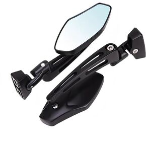 Motorcycle Rearview Winglets Stealth Mirrors with Led Turn Signal Lights, Universal Fit for Honda CBR600RR CBR1000RR Yamaha YZFR1 R6 R3 Suzuki GSXR600 GSXR1000 Kawasaki Ninja ZX6R ZX10R