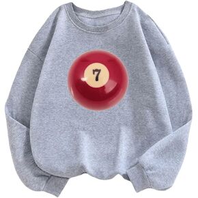 SHENHE Women's Graphic Letter Sweatshirt Casual Long Sleeve Round Neck Pullover Top