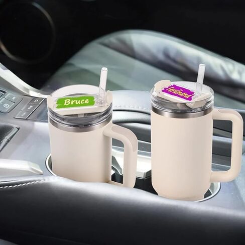 Blank Name Plate for Stanley 40 oz Tumbler Cup H2.0, Personalized Sublimation Acrylic Tumbler Lid Topper Name Tag - for Stanley Cup ID Accessories (10PCS) in Saudi Arabia