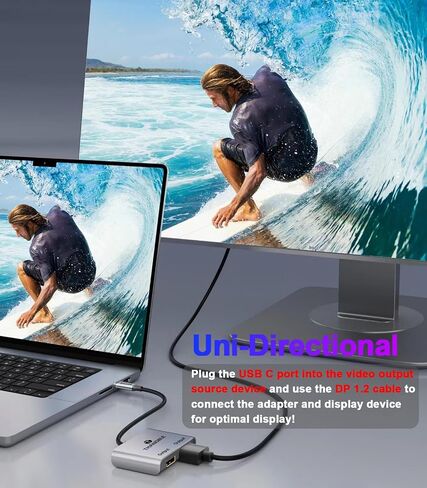 USB C to Dual HDMI Adapter (4K@60Hz) Type C (Source) to HDMI(Display) Splitter and USB C Converter Supports Extended Display of Dual Monitors, for MacBook, LenovoYoga, Thinkpad, Dell XPS,etc in Kuwait