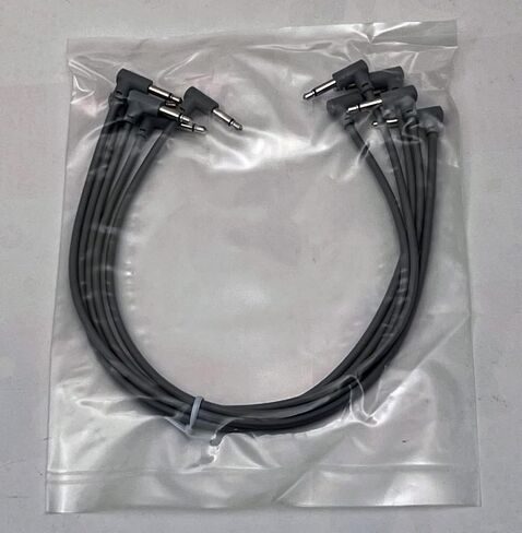 Luigis Modular M-PAR Right Angled Eurorack Patch Cables - Package of 5 Gray Cables, 24" (60 cm) in Saudi Arabia