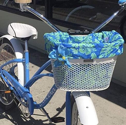 Cruiser Candy Bicycle Basket Liner Tote,Beach Cruiser Basket Cover, EBike Front Wire Or Wicker Bike Basket Fits Up to 15x12x10, Yoga Gym Beach Bag. Weatherproof Bike Bag (Dog PAW) in Saudi Arabia