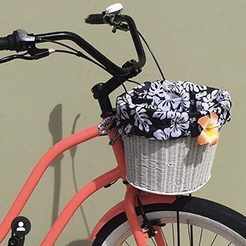 Cruiser Candy Bicycle Basket Liner Tote,Beach Cruiser Basket Cover, EBike Front Wire Or Wicker Bike Basket Fits Up to 15x12x10, Yoga Gym Beach Bag. Weatherproof Bike Bag (Dog PAW) in Saudi Arabia