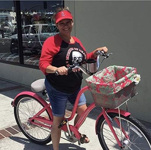 Cruiser Candy Bicycle Basket Liner Tote,Beach Cruiser Basket Cover, EBike Front Wire Or Wicker Bike Basket Fits Up to 15x12x10, Yoga Gym Beach Bag. Weatherproof Bike Bag (Dog PAW) in Saudi Arabia