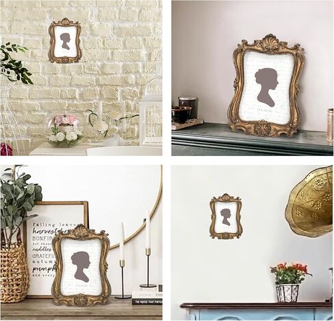 إطار صورة عتيق مقاس 5x7 بوصة من AELS، إطارات صور عتيقة أنيقة مع واجهة زجاجية، عرض للصور، تعليق على الحائط على سطح الطاولة، أفكار للهدايا، ديكور أنيق رث in Kuwait