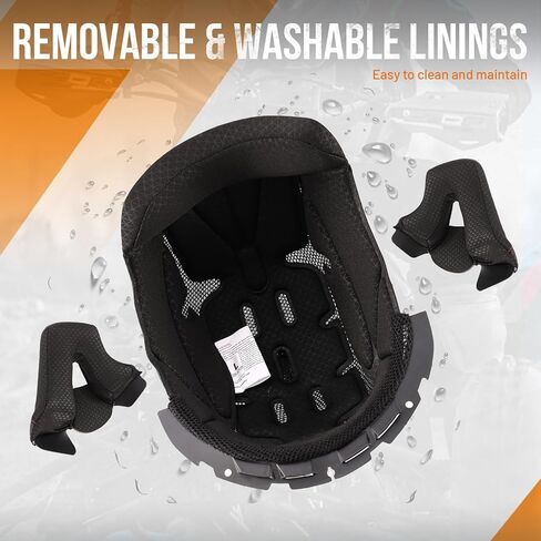 OUMURS Adult Modular Motorcycle Full Face Helmet, DOT Approved Dual Visor Flip up Modular Motorcycle Helmet for Unisex Adult, Motorbike Street Bike ATV Helmet in Kuwait