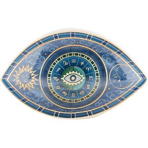 KARMA AND LUCK Celestial Unity - Evil Eye Zodiac Hand Crafted Ceramic Statue for Spiritual Protection,Home Decor Gifts, Ideal for Home Office, 20 x 12 x 13.5 cm