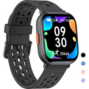 Kids Smart Watch for Boys Girls,IP68 Waterproof Kids Fitness Activity Tracker Watch,Heart Rate Sleep Monitor,8 Sport Modes, Pedometers, Calories Counter, Alarm Clock, Kids Gifts for Teens 6+ (Blue)