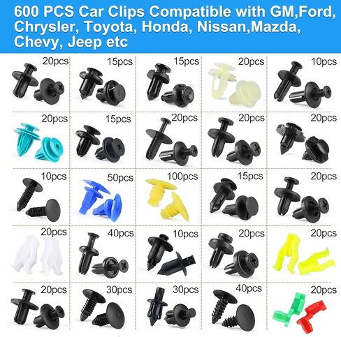 72 قطعة من مشابك تسلا الممتصة للصدمات وبطانة مثبتة للدفع لجسم تسلا الداخلي والخارجي، 20 مقاسًا شائعًا، مثبتات تسلا، مسامير تسلا، ملحقات تسلا in Kuwait