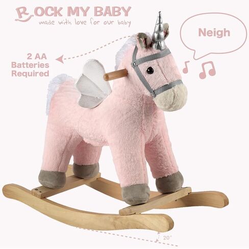 حصان هزاز، حصان هزاز محشو من القطيفة، حصان هزاز خشبي، ركوب الحيوانات، ديكور منزلي، للأولاد والبنات (حصان رمادي لعمر 18 شهرًا فما فوق) in Kuwait