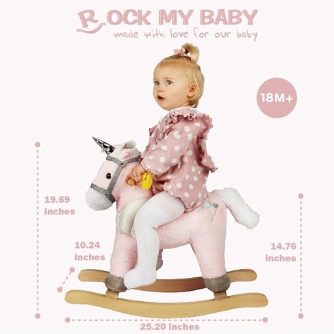 حصان هزاز، حصان هزاز محشو من القطيفة، حصان هزاز خشبي، ركوب الحيوانات، ديكور منزلي، للأولاد والبنات (حصان رمادي لعمر 18 شهرًا فما فوق) in Kuwait