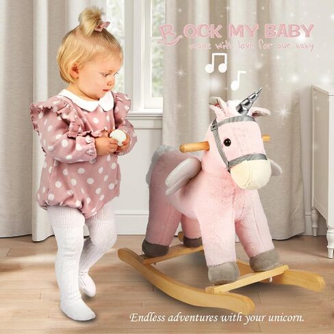 حصان هزاز، حصان هزاز محشو من القطيفة، حصان هزاز خشبي، ركوب الحيوانات، ديكور منزلي، للأولاد والبنات (حصان رمادي لعمر 18 شهرًا فما فوق) in Kuwait