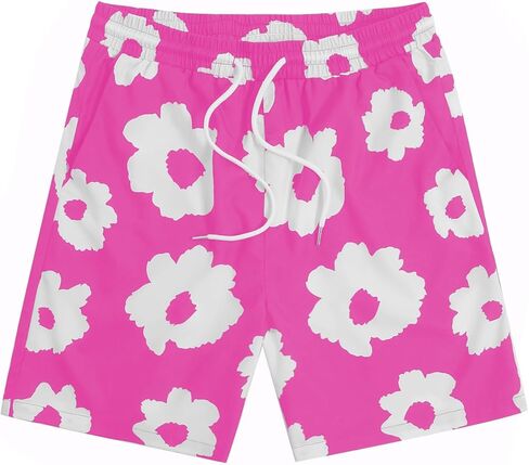 SOLY HUX Men's Floral Print Drawstring High Waist Shorts Casual Shorts with Pockets in Kuwait