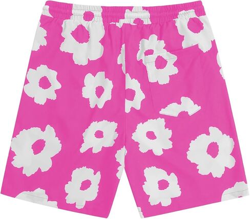 SOLY HUX Men's Floral Print Drawstring High Waist Shorts Casual Shorts with Pockets in Kuwait
