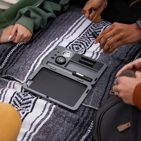 MLT9 Gold Portable Tray with Bright Magnetic L.E.D Sealed Storage Box, Mobile Lap Tray Survival Set Gifts Includes Accessories in Kuwait