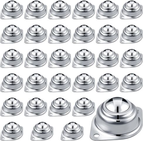 60 قطعة محمل نقل الكرة الدوارة، عجلات كروية من الصلب الكربوني مقاس 1 بوصة، وحدة نقل الكرة المستديرة المثبتة عالميًا لحامل الأسطوانة الناقل، الأثاث، ناقل الحركة، برغي العربة in Kuwait