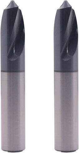 BestParts High Performance 2Pcs 120 Degree Solid Carbide Spotting Drill Bit - AlTiN Coated, Point Angle: 120 Degree, 2 Flute, Spot Drill, Shank Diameter: 3/8", Flute Length: 1", Overall Length: 2-1/2" in Saudi Arabia