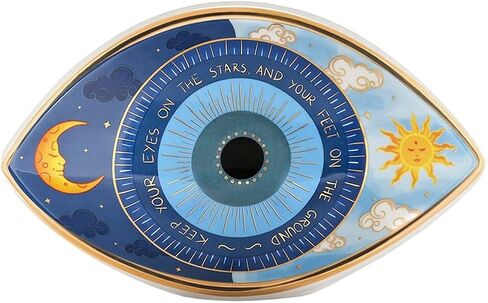 KARMA AND LUCK Celestial Unity - Evil Eye Zodiac Hand Crafted Ceramic Statue for Spiritual Protection,Home Decor Gifts, Ideal for Home Office, 20 x 12 x 13.5 cm in Saudi Arabia