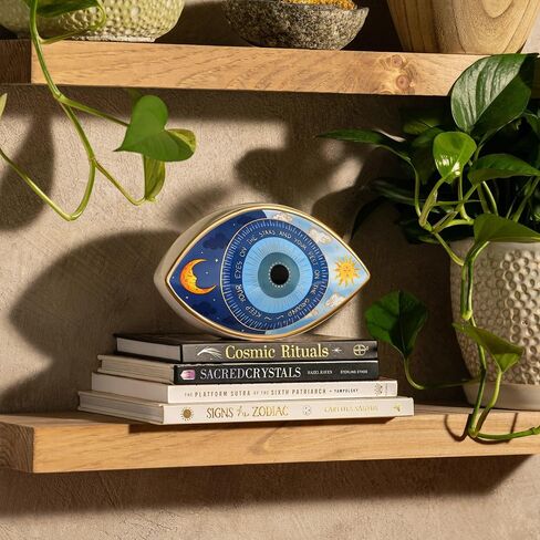 KARMA AND LUCK Celestial Unity - Evil Eye Zodiac Hand Crafted Ceramic Statue for Spiritual Protection,Home Decor Gifts, Ideal for Home Office, 20 x 12 x 13.5 cm in Saudi Arabia