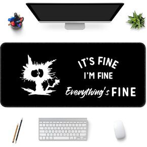 Desk Mat,Large Mouse Pad 35''×15.6''×0.12'' XXL Extended Gaming Mouse Pad Mat with Non-Slip Base Stitched Eges Mousepad for Computer,Office,Keyboard and Laptop - Forest Moon in Saudi Arabia