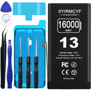 10000mAh Super Capacity Battery Compatible with iPhone 14 Pro Max, 0 Cycle Li-Polymer Replacement Battery for iPhone 14 Pro Max, with Professional Repair Tool Kit