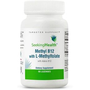 Seeking Health Active B12 with L-5-MTHF, 60 Lozenges, Vitamin B12, Supports Cellular Health, Cognitive Health, and Healthy Energy Levels, Vegan-Friendly and Vegetarian-Friendly B12 Vitamin, MTHFR*