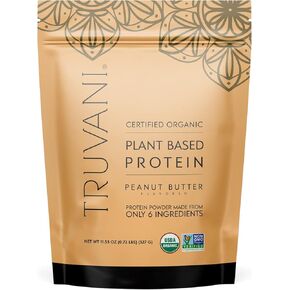 Truvani Protein + Greens | Organic, Non-GMO, Vegan, Gluten Free, Dairy Free | Daily Greens Combined with Protein | Great Taste with a Splash of Sweetness
