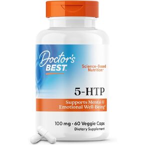 Doctor's Best 5-HTP, Promotes Mood Support, Calm & Relaxation, Non-GMO, Vegan, Gluten Free, Soy Free, 100 Mg