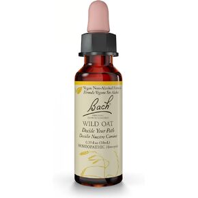 Bach Original Flower Remedies, Wild Oat for Deciding Life's Path (Non-Alcohol Formula), Natural Homeopathic Flower Essence, Holistic Wellness and Stress Relief, Vegan, 10mL Dropper