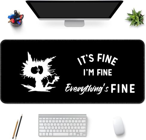 Desk Mat,Large Mouse Pad 35''×15.6''×0.12'' XXL Extended Gaming Mouse Pad Mat with Non-Slip Base Stitched Eges Mousepad for Computer,Office,Keyboard and Laptop - Forest Moon in Saudi Arabia