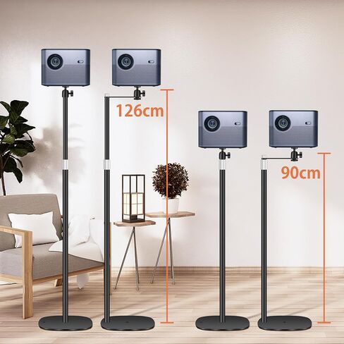 Projector Mount, Universal Projector Stand Height Adjustable 35" to 50" with 360° Angle Rotation, Space-Saving, Compatible with Projectors Vlog DVR Cameras, for Home Office Outdoor Movie in Saudi Arabia