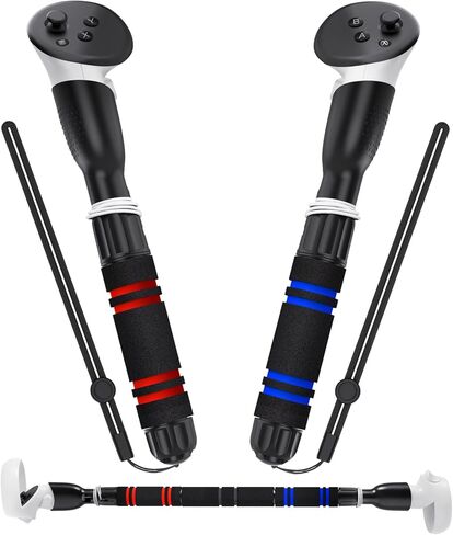 YOGES Handle Attachments Compatible with Meta Quest 3 / Oculus Quest 2 / Quest Pro/Rift S Controller, VR Sticks Gorilla Tag Long Arms Dual Controller Extensions Grips for Beat Saber More VR Games in Saudi Arabia