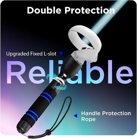 YOGES Handle Attachments Compatible with Meta Quest 3 / Oculus Quest 2 / Quest Pro/Rift S Controller, VR Sticks Gorilla Tag Long Arms Dual Controller Extensions Grips for Beat Saber More VR Games in Saudi Arabia